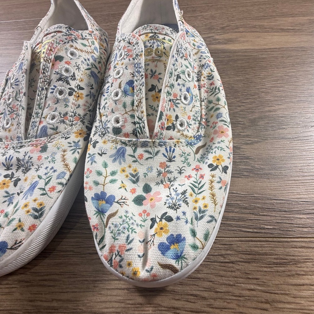 Keds x Rifle Paper Co. Women's Chillax Slip On Sneakers Bramble Fields Size 9 - Picture 4 of 12
